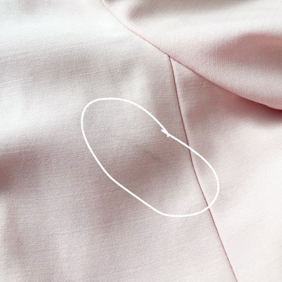 Genny Italy Jacket Pale Pink Blazer Shawl Collar Wool Gabardine US 6 Vintage 90s - Picture 9 of 9